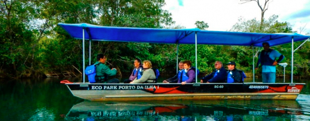 Passeio de Barco Elétrico Porto da Ilha - com transfer de hotéis em Bonito