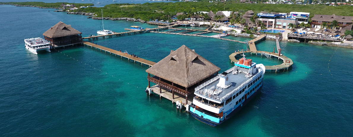 Ingresso ao Parque Garrafon + Nado com Golfinho em Isla Mujeres (Saída de Cancún)