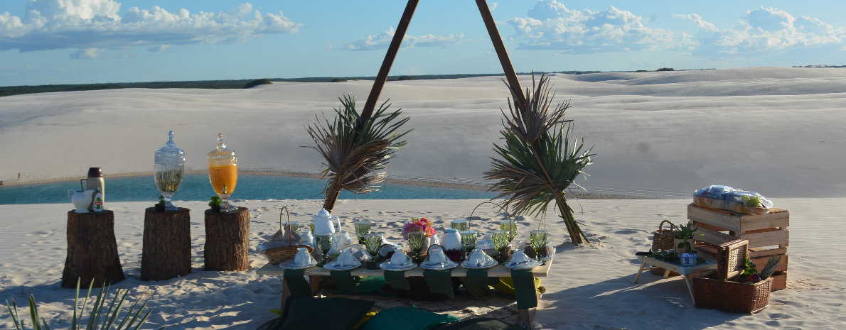 Café da Manhã nos Lençóis Maranhenses - Saída de hotéis em Atins