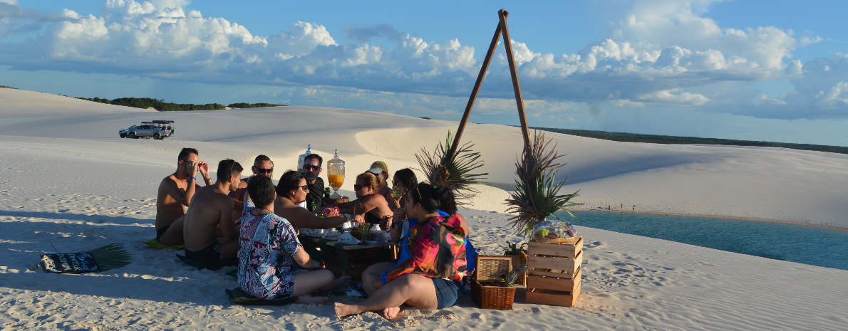 Café da Manhã nos Lençóis Maranhenses - Saída de hotéis em Atins