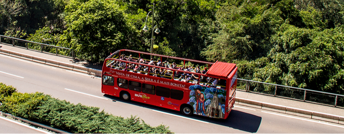 Transfer de Chegada e Saída do Aeroporto de Canoas para Gramado ou Canela + Ticket Bustour 1 dia de uso